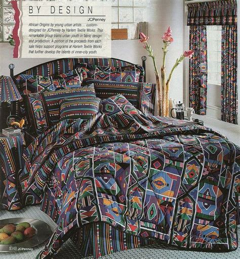 19 graphically advanced bedspreads of the 80s and 90s 80s bedrooms 80s interiors retro pillows
