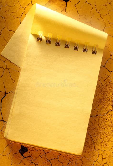 Open Yellow Notepad Stock Image Image Of Stationary 32718545