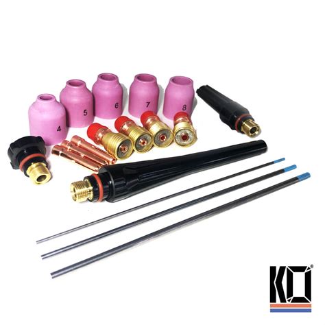 Series Gas Lens Starter Tig Kit Pcs Ko Welding Australia