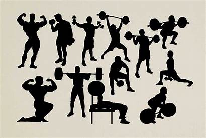 Gym Silhouette Workout Svg Clipart Silhouettes Graphics