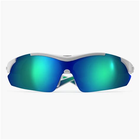 White Sport Eyeglasses Green Glasses 3d Model 29 3ds Blend C4d