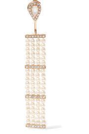 Anissa Kermiche Karat Gold Pearl And Diamond Earring Pearl And
