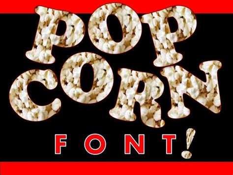 Fonts Popcorn Print Commercial And Personal Use Etsy