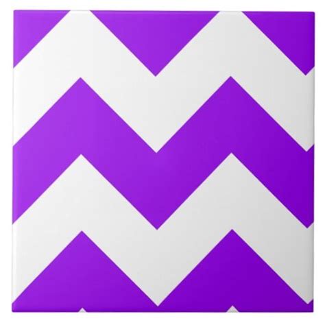 Purple Zigzag Pattern Ceramic Tile Zazzle Zig Zag Pattern Tile