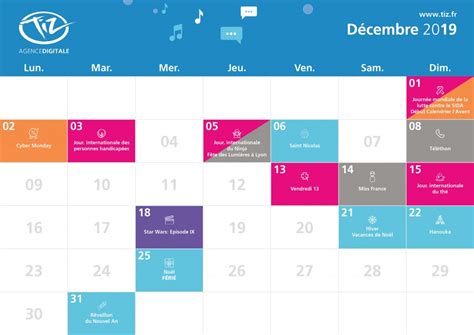 Calendrier Marketing 2019 2020 La Liste Des événements De Lannée Tiz