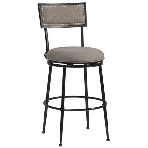 Hillsdale Thielmann 4759 827 Transitional Commercial Grade Swivel Counter Stool With Nailhead