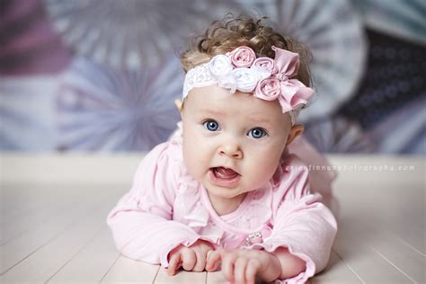 6 Month Old Baby Girl Photo Session In Galion Ohio Studio