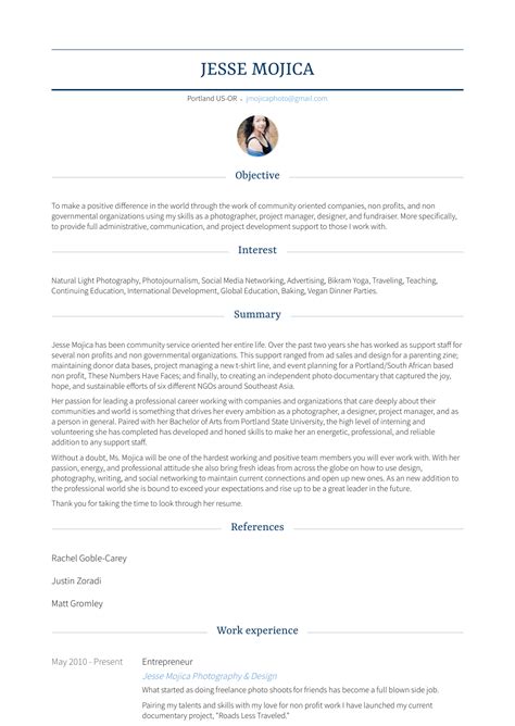 Resume objectives are becoming less common on resumes in favor of career summaries, however, it's often in your best interest to create a social work resume objective to clearly convey your skills and experiences. Social Media Specialist - Resume Samples and Templates ...