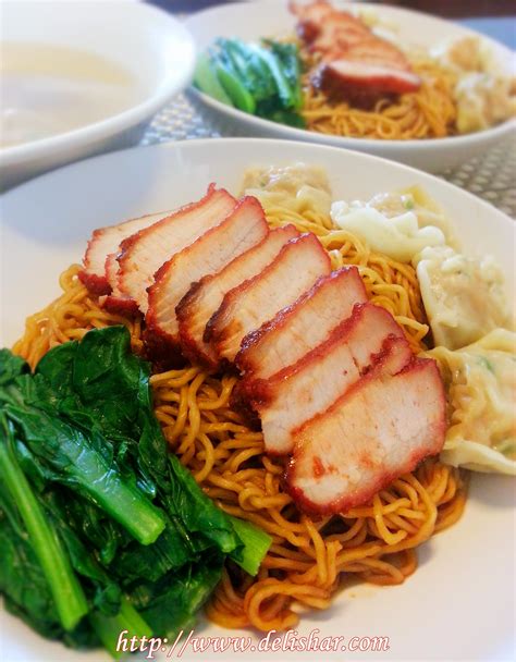 Char Siew Wanton Noodles Delishar Singapore Cooking Recipe And