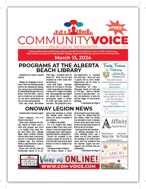 Community Voice Zone 1 Onoway