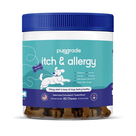 Pupgrade Itch And Allergy Chew Supplement For Dogs Anti Itch Seasonal