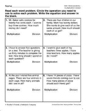 You'll lose some precision if your number isn't a power it did both the division, multiplication, and addition in a single instruction! Word Problems (Multiplication & Division) | Printable Skills Sheets