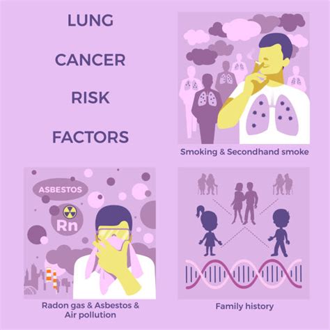10 Lung Cancer Risk Factors Stock Illustrations Royalty Free Vector