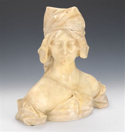 Carved Alabaster Bust Of A Beauty 041615 Sold 2415