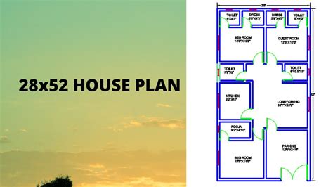 28x52 House Plan Ghar Ka Naksha Kaise Banaye House Plan Autocad 2d