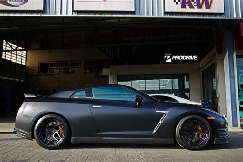 Nissan GT R R Black With BC Forged HC S Aftermarket Wheels Wheel Wheel Front