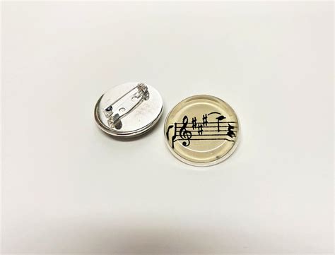 Vintage Sheet Music Pin Music Lapel Pin G Clef Pin 1 Inch Etsy