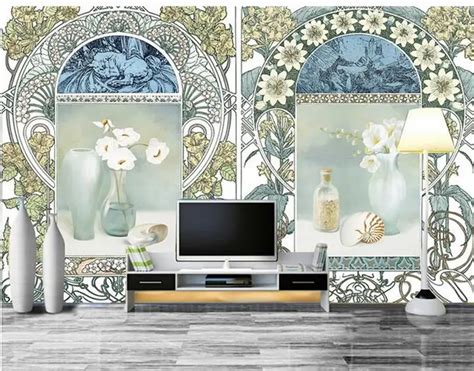 3d Room Wallpaper Custom Mural Non Woven Photoeuropean Decorative Vase