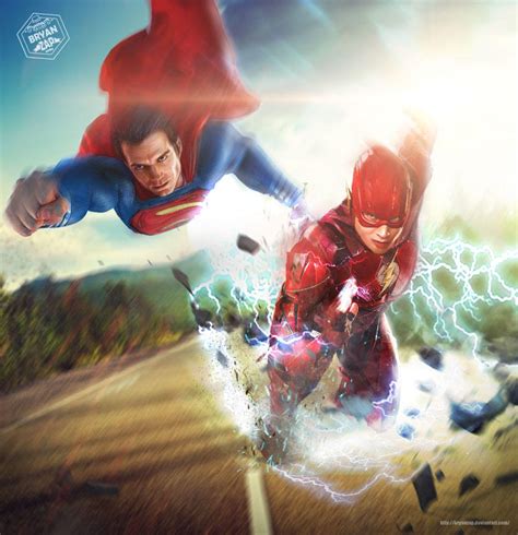 Superman Flash Race By Bryanzap On Deviantart