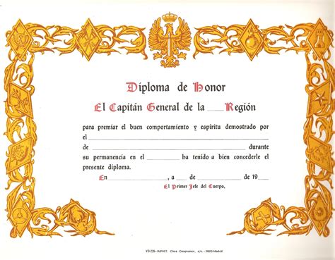 Diploma De Honor Para Imprimir Imagui