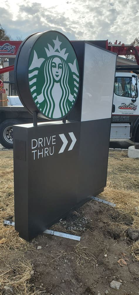 Starbucks cafés will close after the coffee chain announced a change to its coronavirus precautions friday. Starbucks Drive Thru Sign - Ace Sign Inc.
