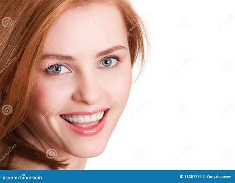 Attractive Smiling Woman Portrait Stock Photo Image Of Background