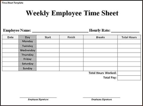 Timesheets 6 Timesheets Template Timeline Template Timesheet Template