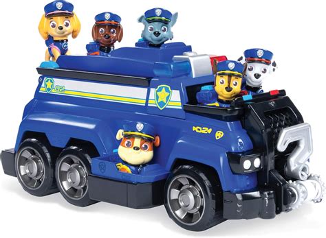 Paw Patrol Chases Total Team Rescue Police Cruiser Vehicle With 6