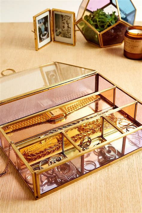 Coloured Glass Jewellery Box Urban Outfitters Uk
