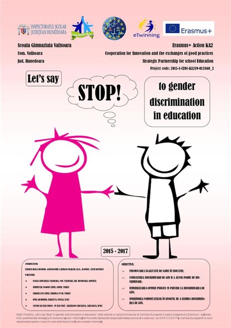 let s say stop to gender discrimination in education scoala gimnaziala valisoara