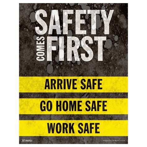 Safety Poster Safety Comes First Arrive Safe Cs