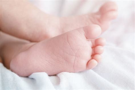 Premium Photo Closeup Babys Foot With Copy Space