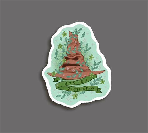 Sorting Hat Sticker Harry Potter Slytherin Sticker Etsy