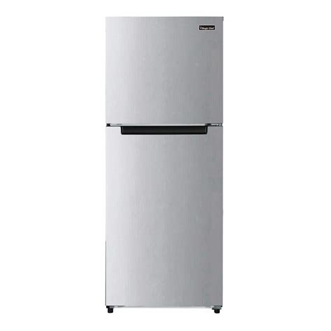 Magic Chef 101 Cu Ft Top Freezer Refrigerator In Platinum Steel