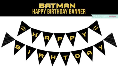 Batman Happy Birthday Banner Printable Printable Word Searches