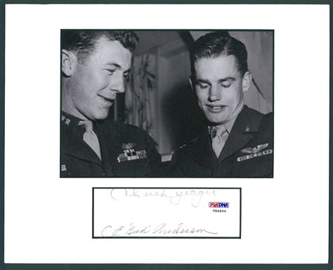 Chuck Yeager And Ce Bud Anderson Signed Wwii 8x10 Custom Matted Photo