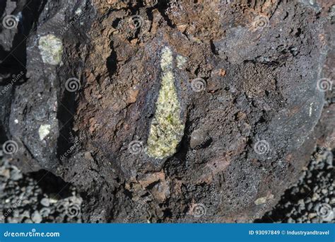 Lava Olivine Inclusion Lanzarote Spain Stock Image Image Of Geology