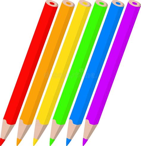 Rainbow Pencils Pattern Stock Vector Illustration Of Office 26691146