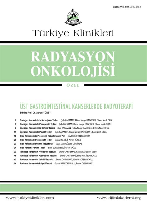 Türkiye Klinikleri Radyasyon Onkolojisi Özel Konular Yayın Arşivi