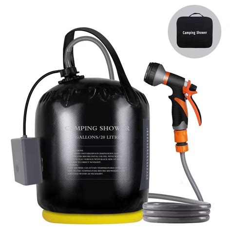 Portable Camping Shower 5gallons20 Liters Rechargeable Air Pump