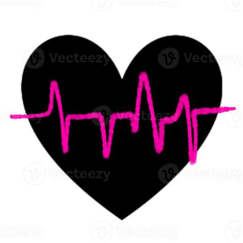 Black Heartbeat Love 27128934 Png