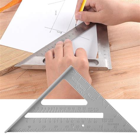 otviap 45 degree triangle ruler 7 aluminum alloy triangle ruler woodworking 45 90 degree