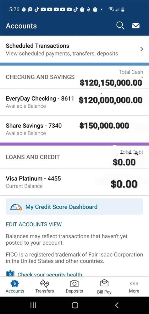 An Iphone Screen Showing The Balances And Credit Cards For Different
