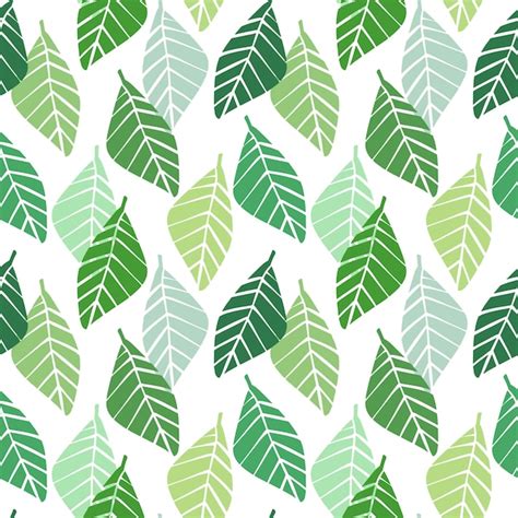 Premium Vector Vector Seamless Pattern With Geometric Leaves