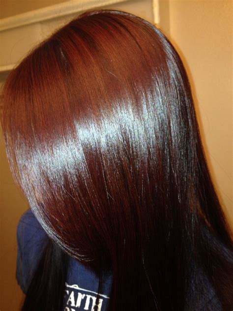 l oreal excellence hicolor in red hot more red in person dark auburn asian hair cut and