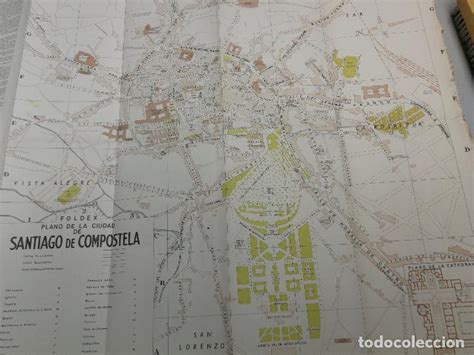 Antiguo Plano Guia De Santiago De Compostela Fo Comprar Mapas