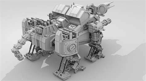 Rhino 기계 로봇 3D 모델 35 obj fbx 3ds dae blend Free3D