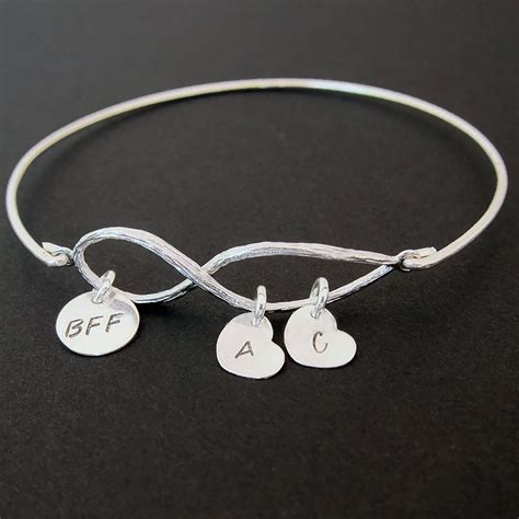 BFF Bracelet Custom Charm Bracelet BFF Galentines Day Gift Etsy