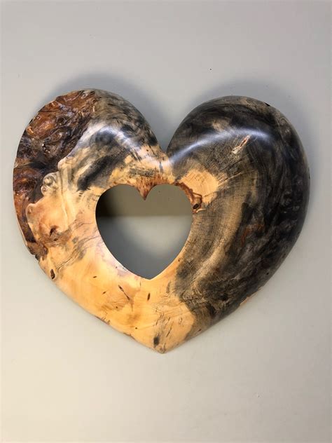 Wooden Heart Art 50th Wedding Anniversary T Present Wood Carving