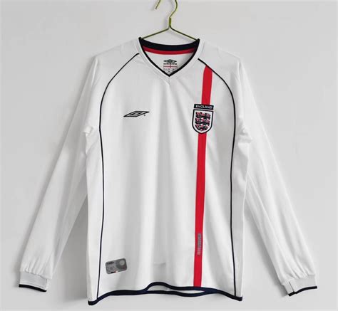England 2002 World Cup Home Long Soccer Jersey